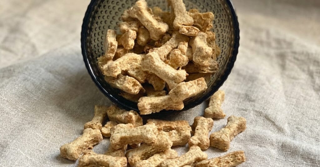 Veganes Hundekeks Rezept zum Ausstechen mit Apfel und Banane