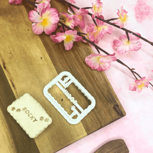 Personalisierbare Ausstechformen mit Pfoten / 3D gedruckter Ausstecher / Keksausstecher mit Text und Motiv