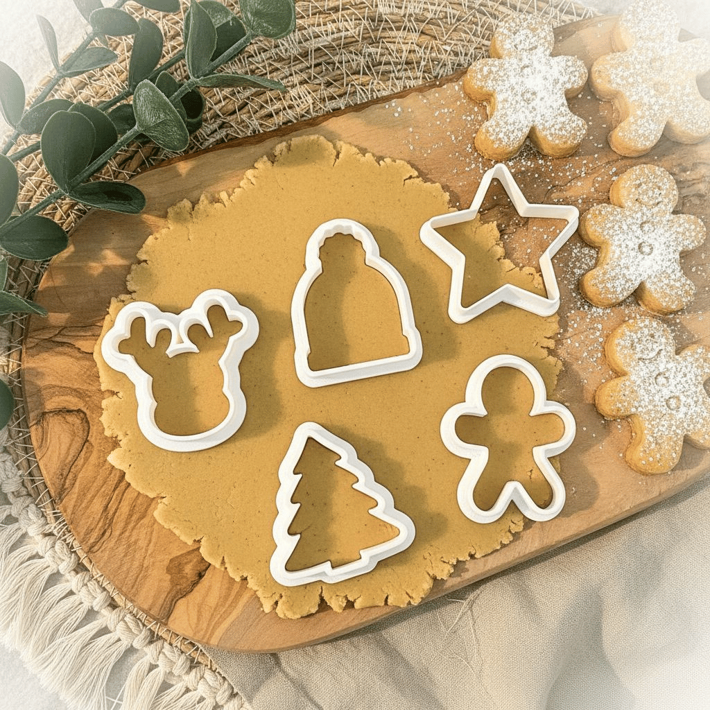Weihnachts Ausstechformen Set 3D gedruckt – Rentier, Mütze, Stern, Tannenbaum & Lebkuchenmann – Plätzchen & Hundekekse backen – Bild 3