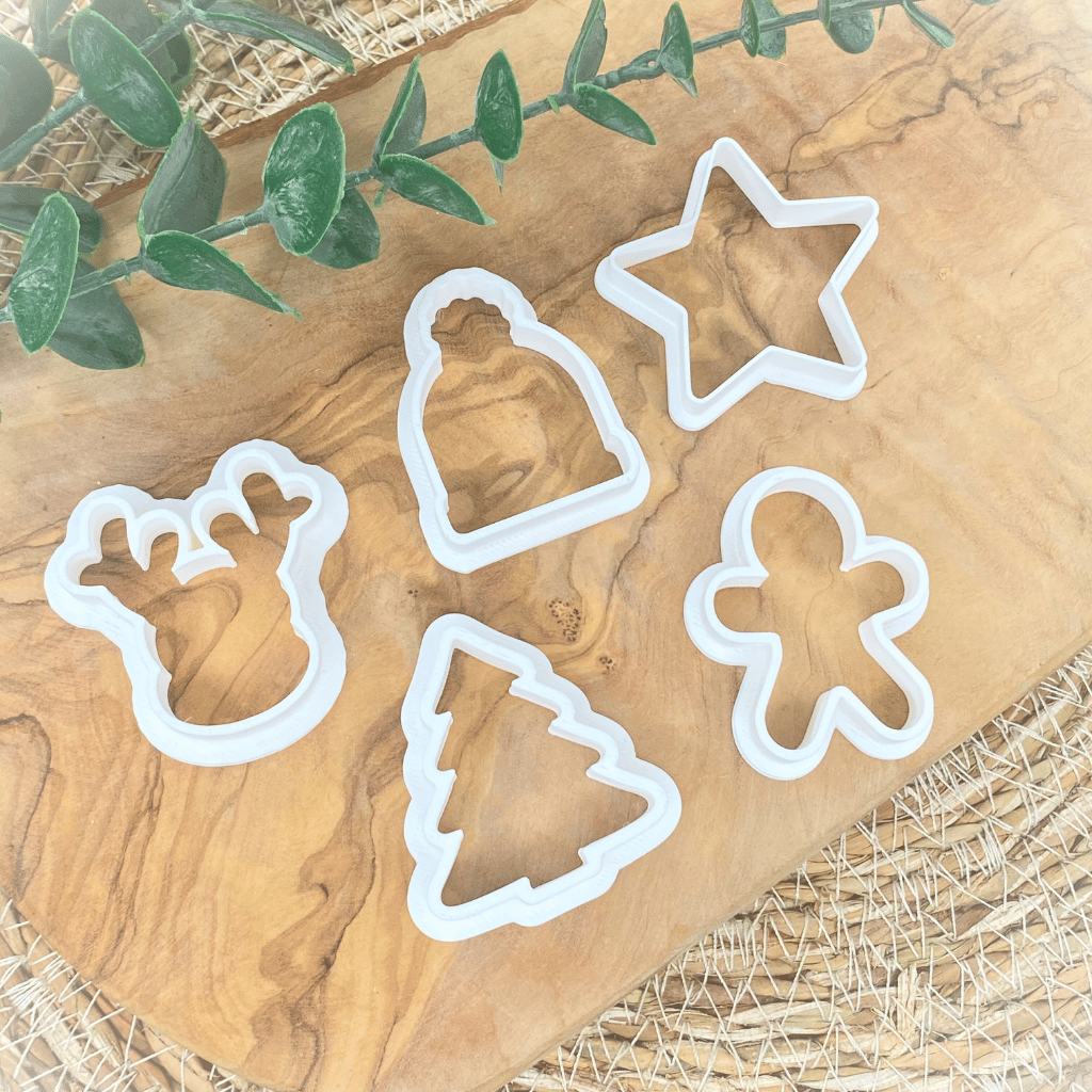 Weihnachts Ausstechformen Set 3D gedruckt – Rentier, Mütze, Stern, Tannenbaum & Lebkuchenmann – Plätzchen & Hundekekse backen – Bild 4