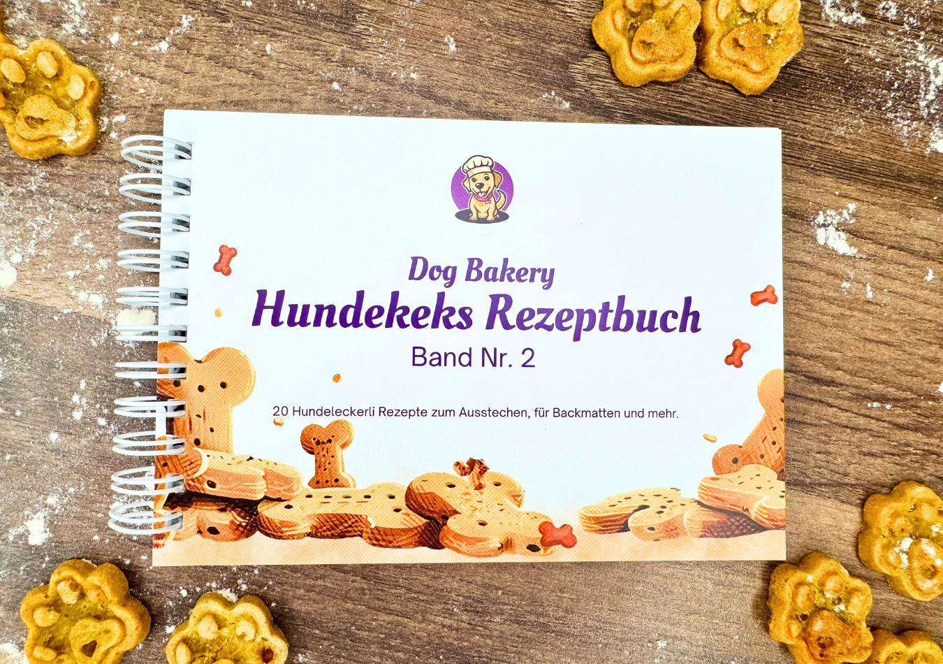 Hundekeks Rezeptbuch - Band Nr. 2 - 20 Hundekeks Rezepte für Backmatten, zum Ausstechen und mehr