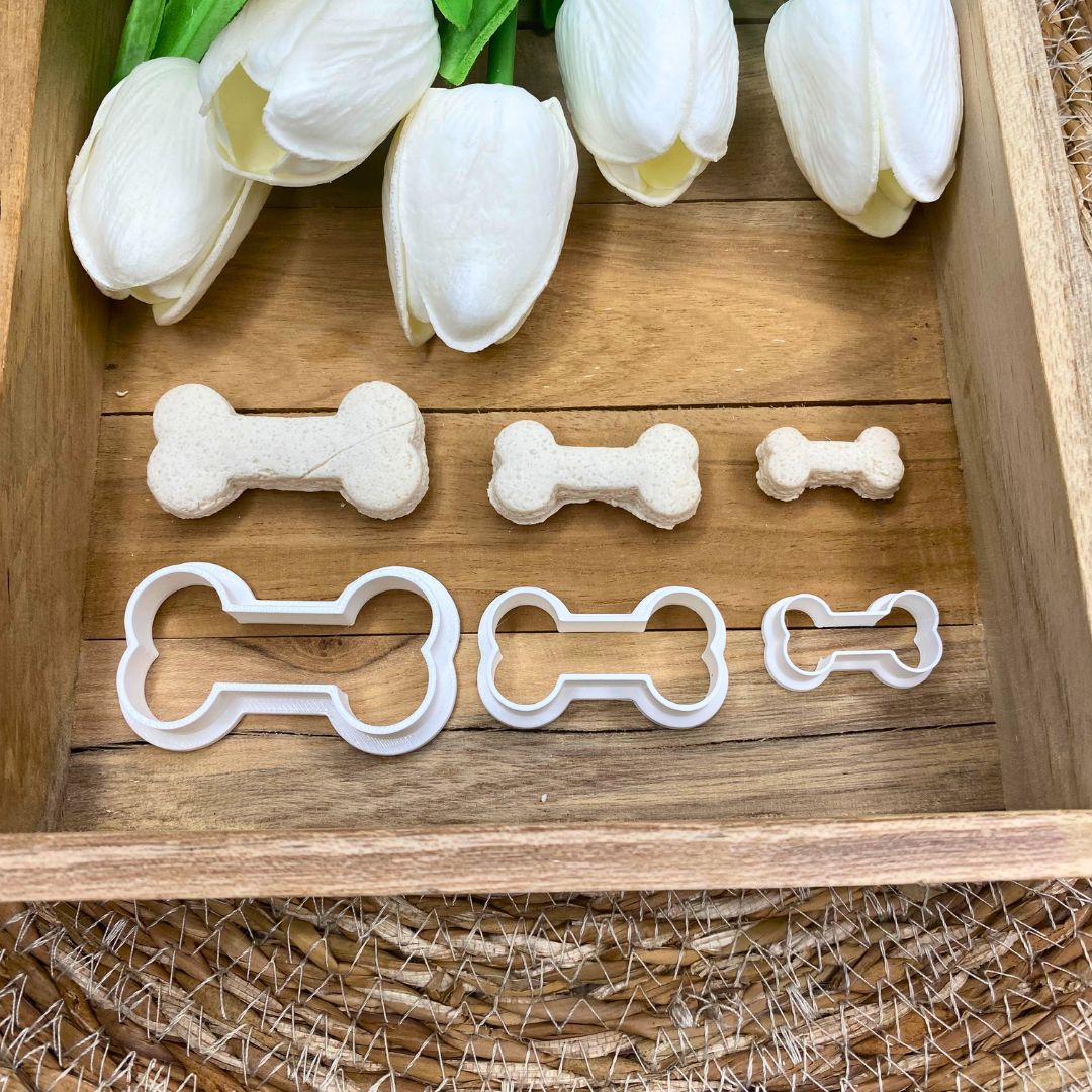 Hundeknochen Ausstecher Set für Hundekekse | 3 Größen | Lebensmittelecht | Keksausstecher für selbstgemachte Hundeleckerlis | Backzubehör Hund – Bild 2