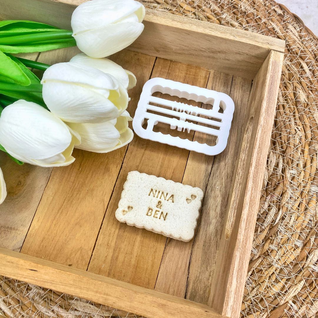 Personalisierbare Ausstechformen mit Herzchen / 3D gedruckter Ausstecher / Keksausstecher mit Text und Motiv – Bild 9