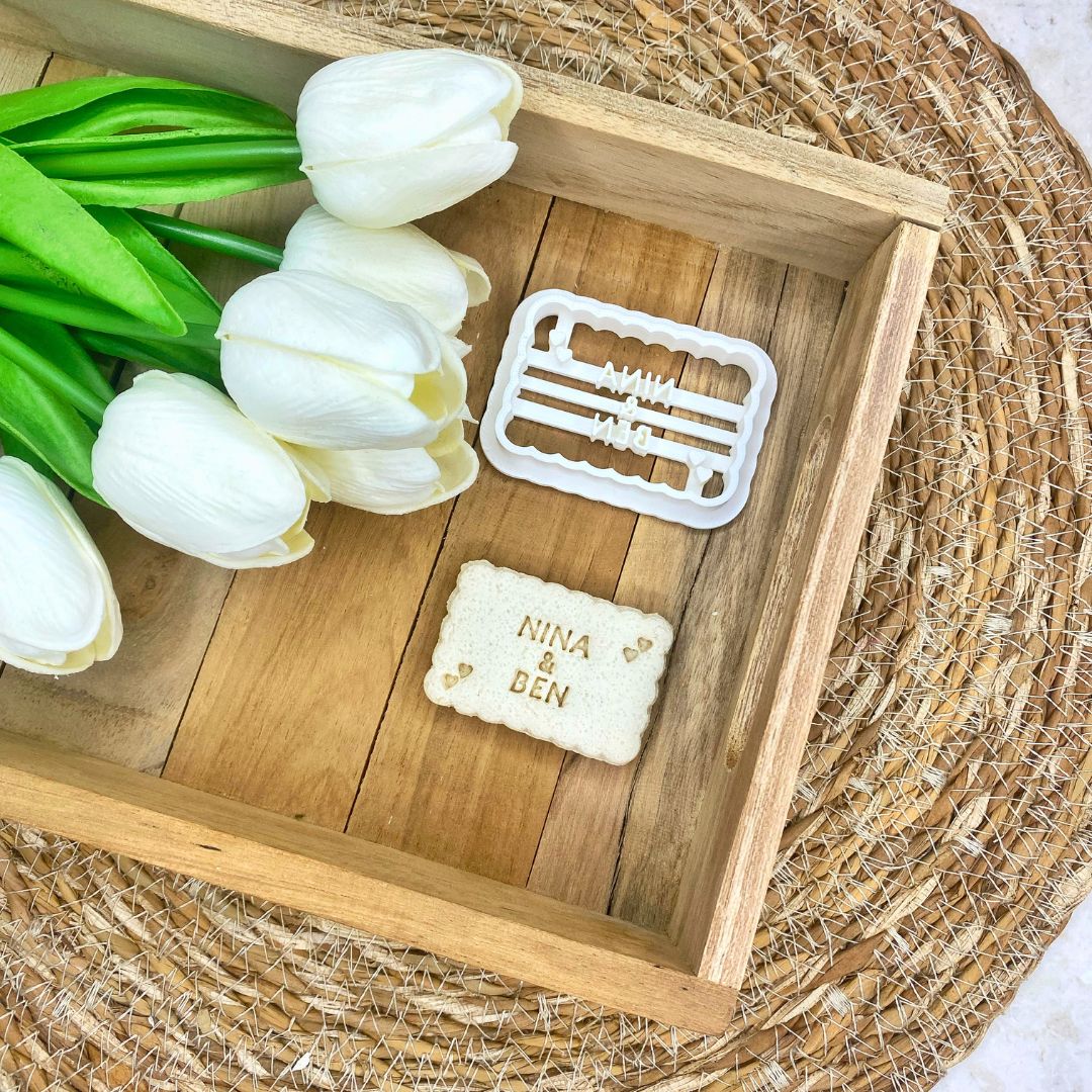 Personalisierbare Ausstechformen mit Herzchen / 3D gedruckter Ausstecher / Keksausstecher mit Text und Motiv – Bild 8