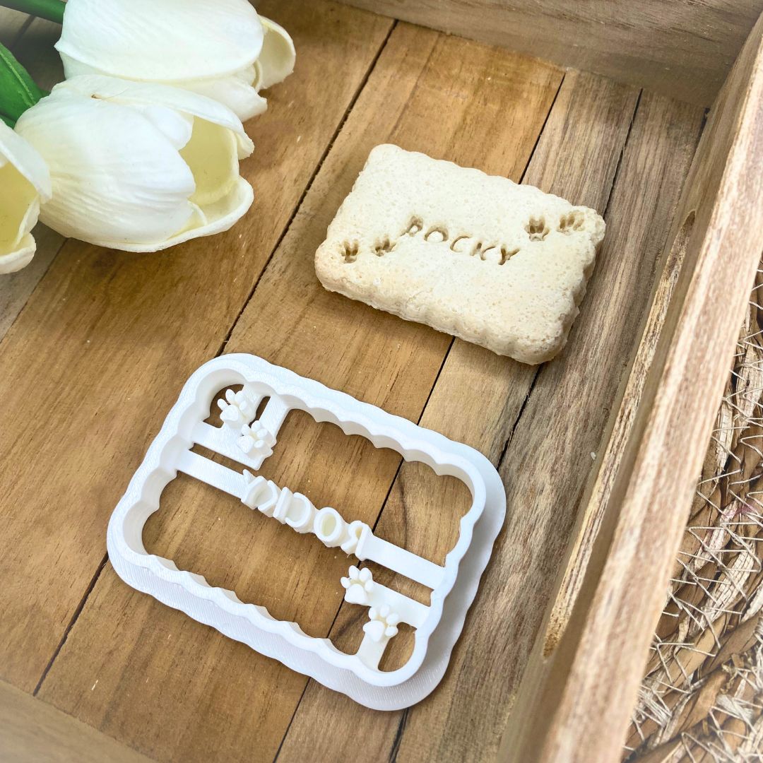 Personalisierbare Ausstechformen mit Pfoten / 3D gedruckter Ausstecher / Keksausstecher mit Text und Motiv – Bild 5