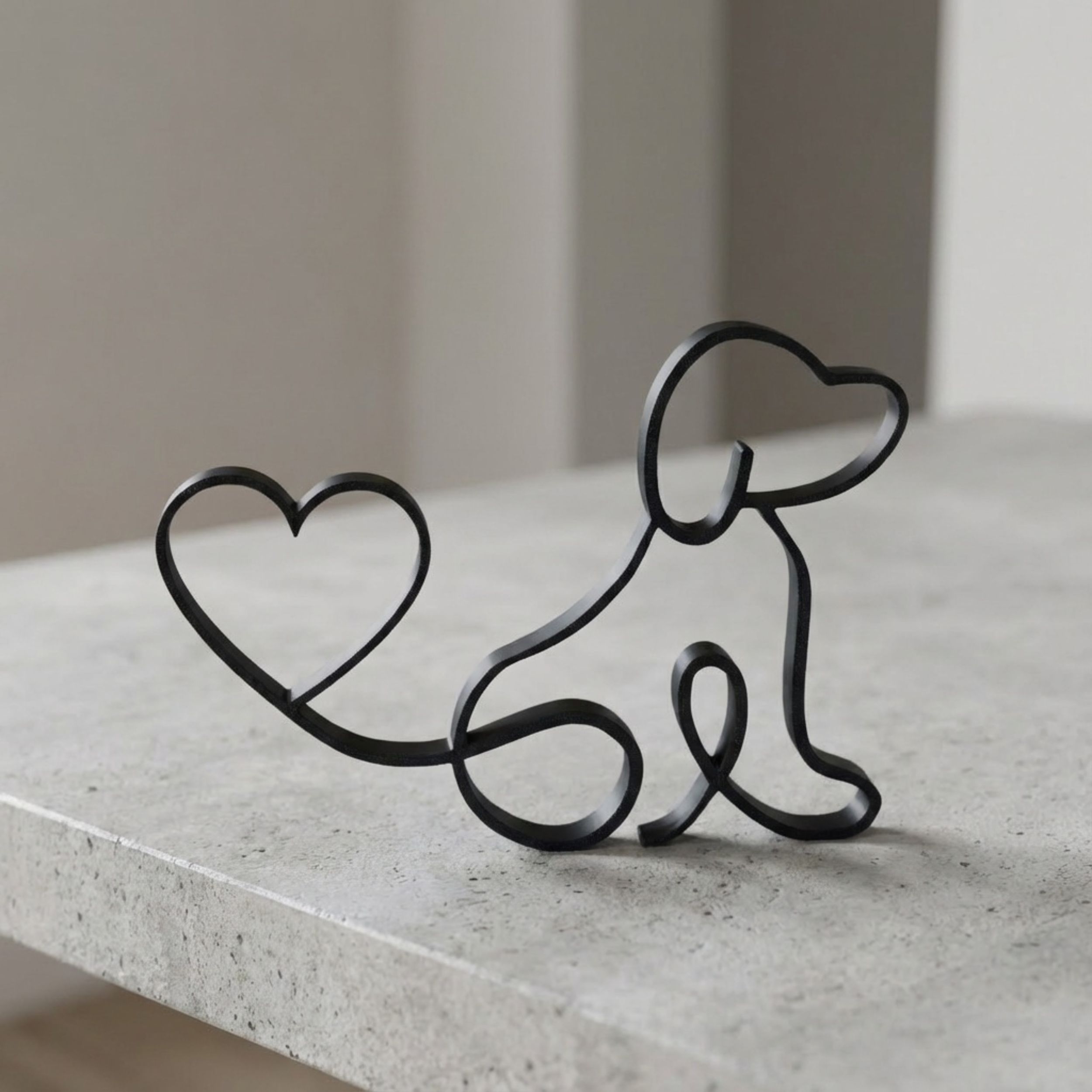 Line Art Hund - Dekofigur - 3d gedruckt – Bild 5