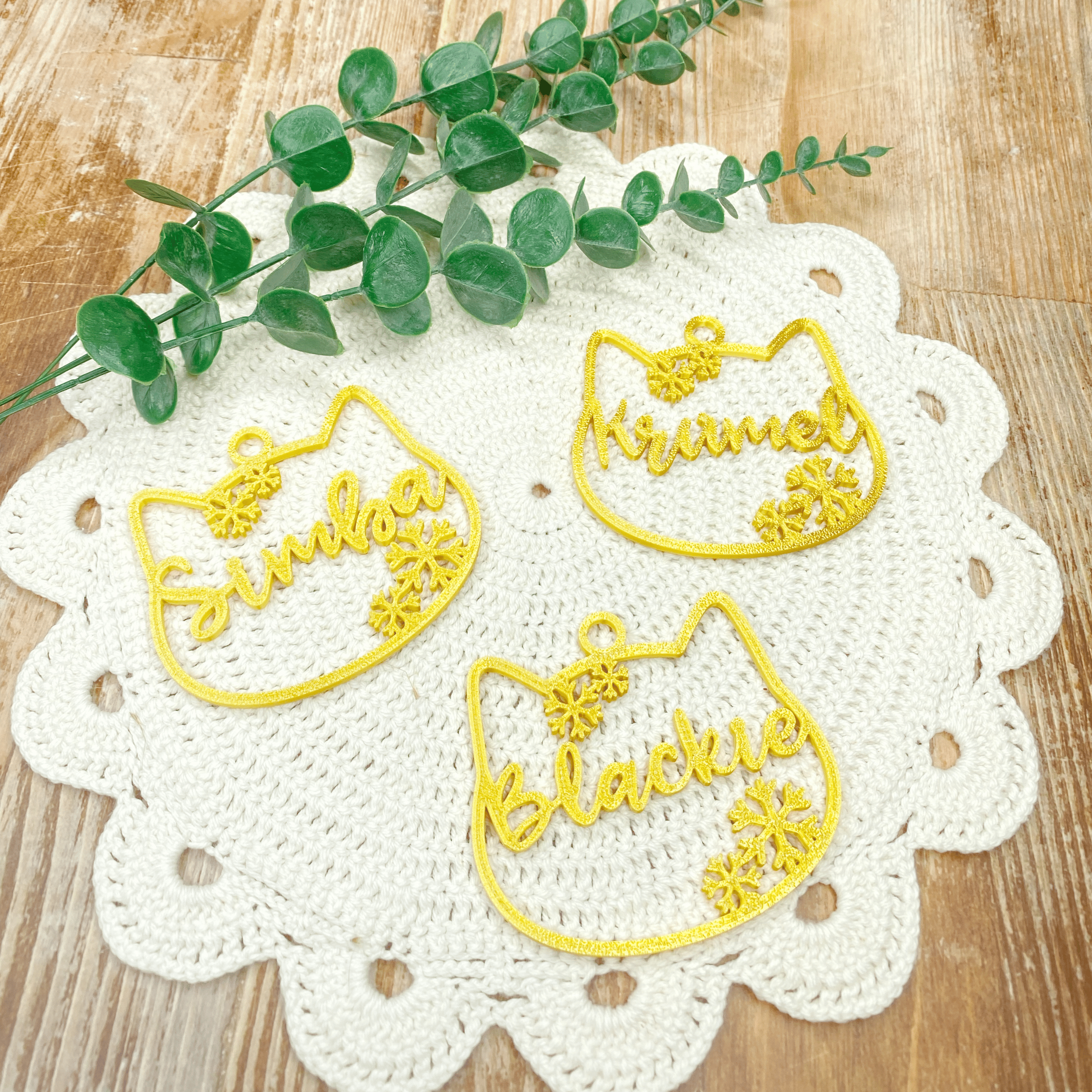 Personalisierte Christbaumkugel Katze - Katzenkopf - Weihnachtsdeko Haustier – Geschenkidee für Katzenliebhaber – Bild 10