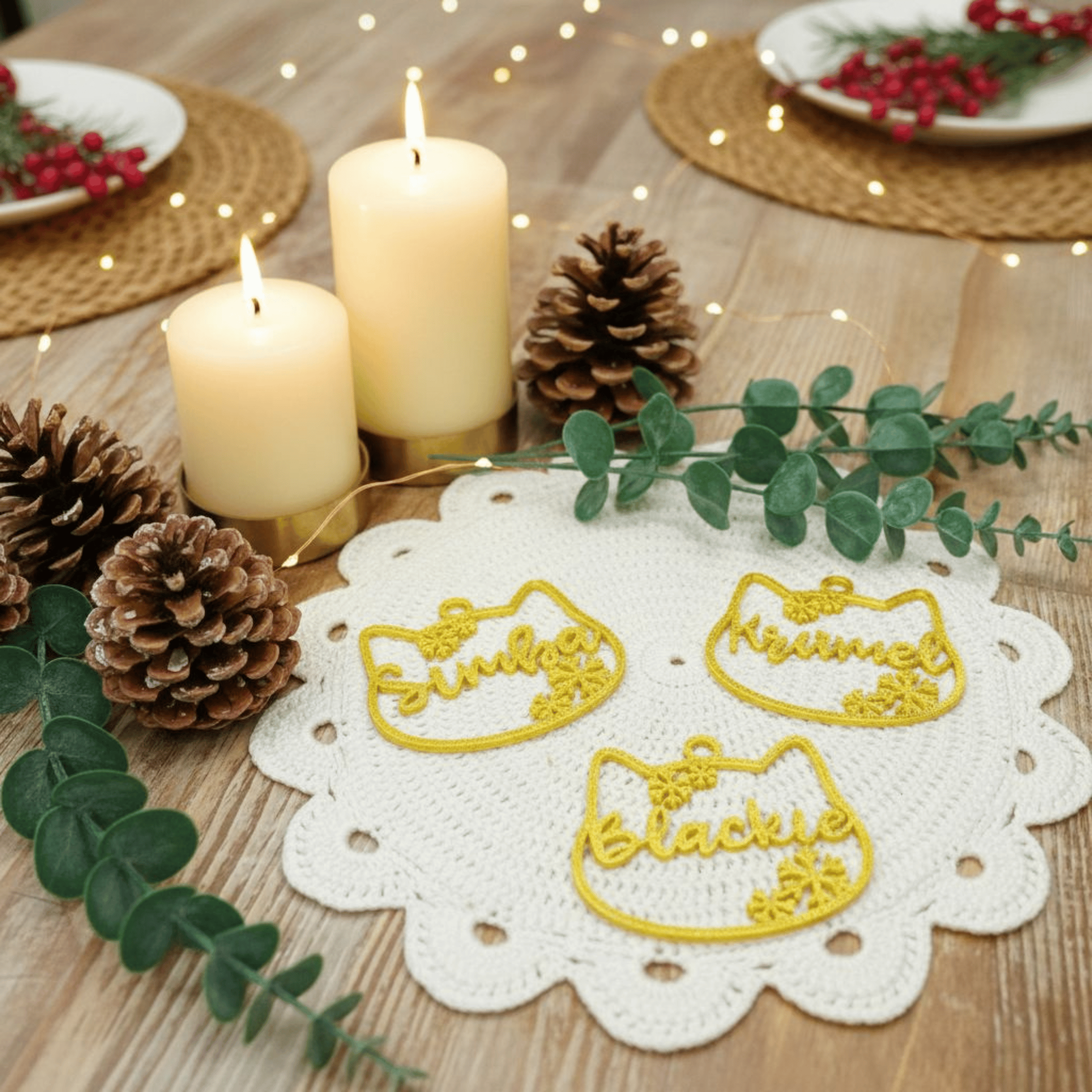 Personalisierte Christbaumkugel Katze - Katzenkopf - Weihnachtsdeko Haustier – Geschenkidee für Katzenliebhaber – Bild 8