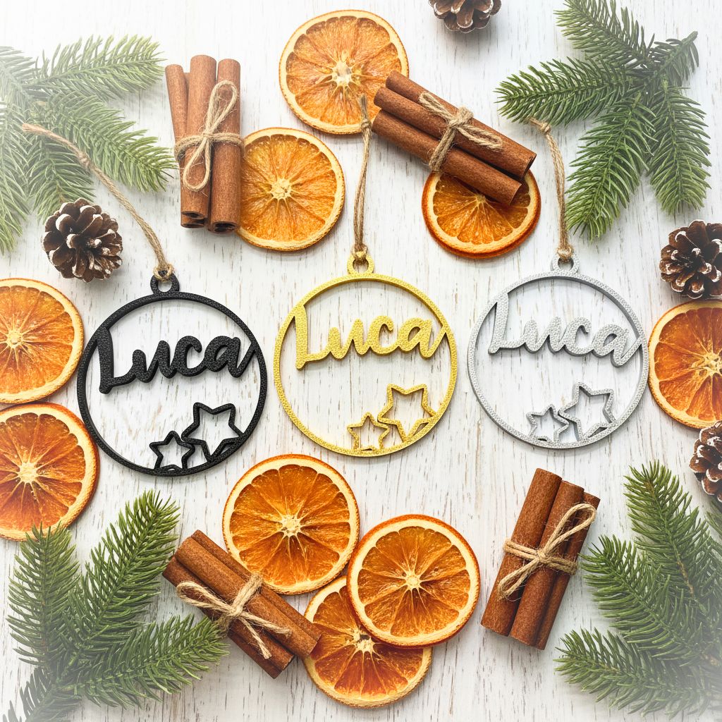 Christbaumkugel personalisiert mit Weihnachtsmotiven, 3D-Weihnachtsdeko, Weihnachtsgeschenke, Geschenkanhänger, Weihnachtsbaumschmuck – Bild 11