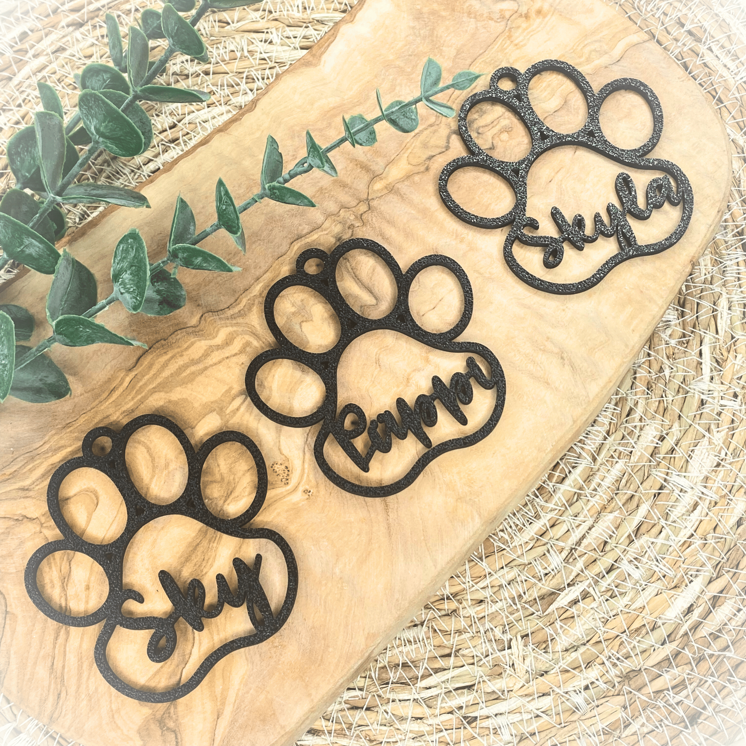 Christbaumkugel Hundepfote mit Name personalisierter Hund Anhänger Weihnachtsbaumschmuck Geschenk Hundefreunde Weihnachtsbaumkugel Haustier – Bild 9