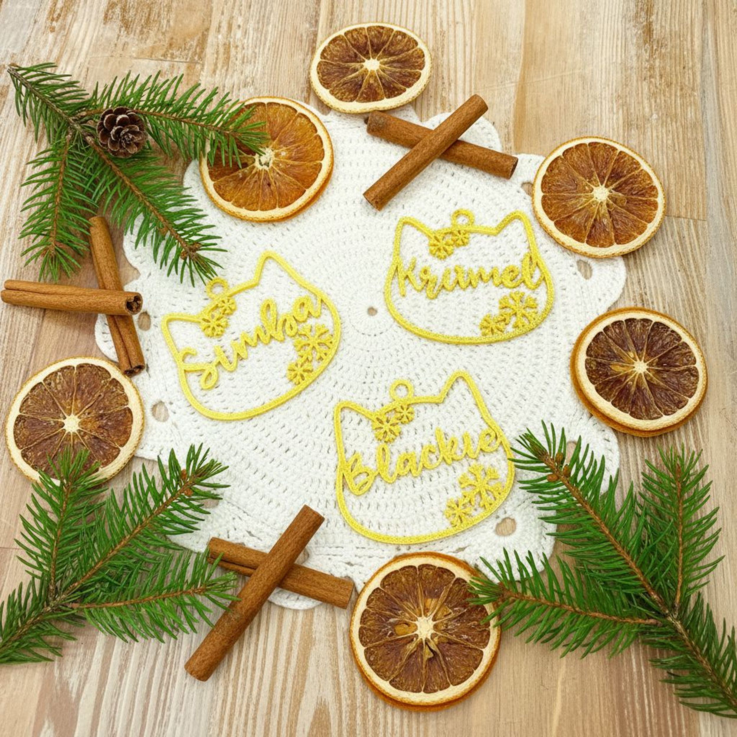 Personalisierte Christbaumkugel Katze - Katzenkopf - Weihnachtsdeko Haustier – Geschenkidee für Katzenliebhaber – Bild 5