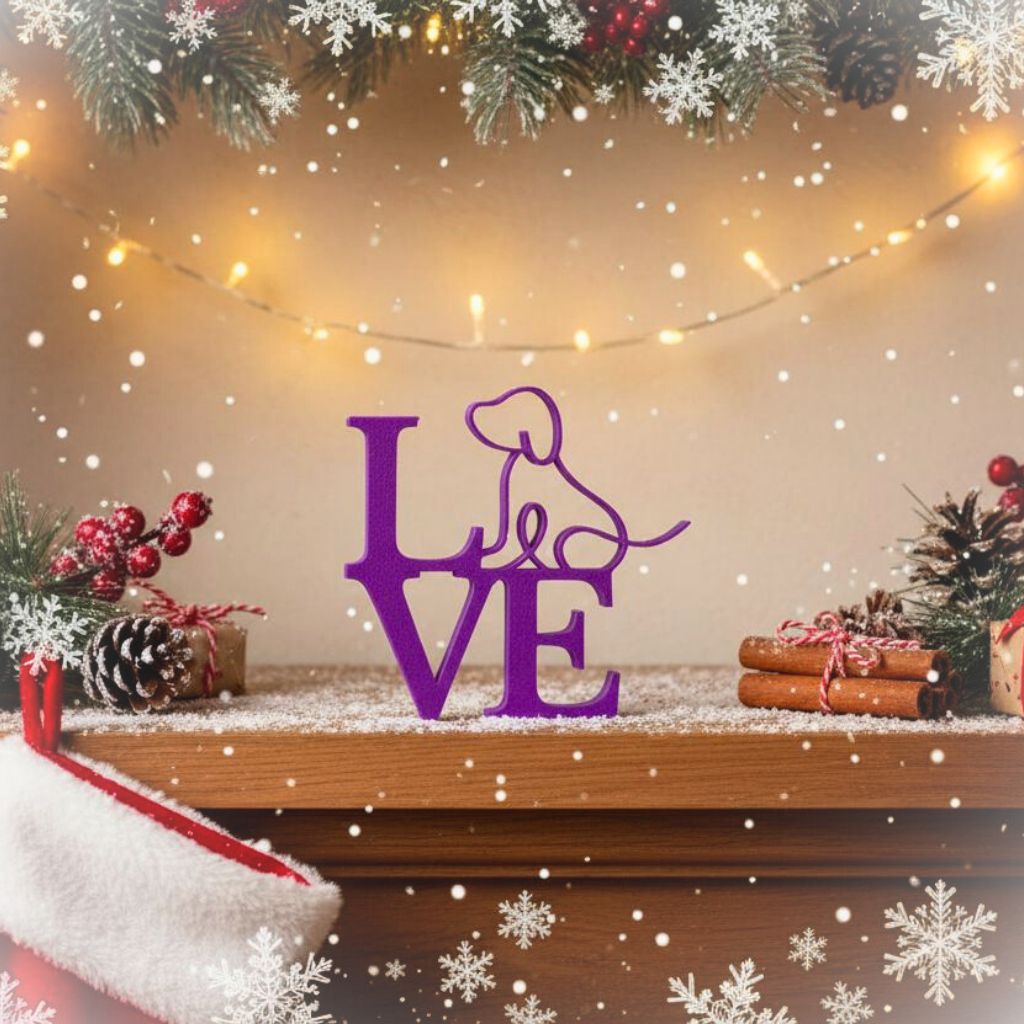 Stilvolle Wohnzimmer Dekoration LOVE HUND – Liebevolle Dekorationsidee Geschenkidee für Hundeliebhaber, für dein Zuhause – Bild 10