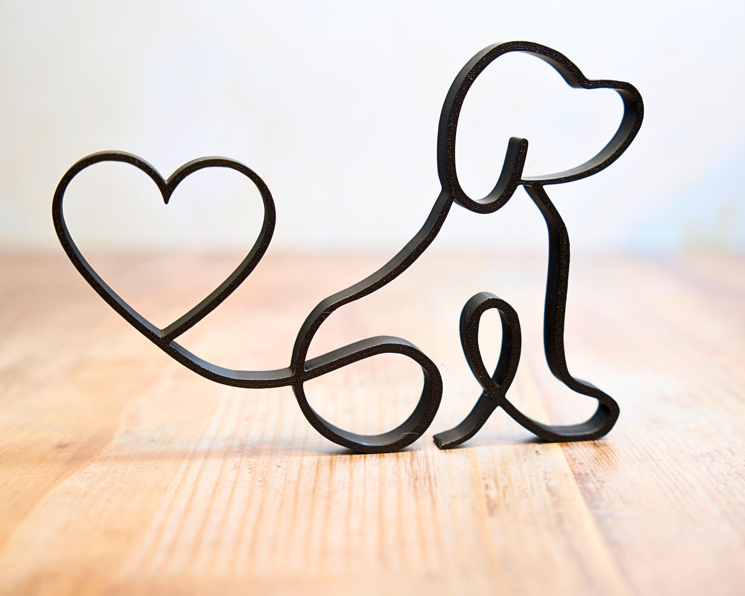 Line Art Hund - Dekofigur - 3d gedruckt – Bild 2