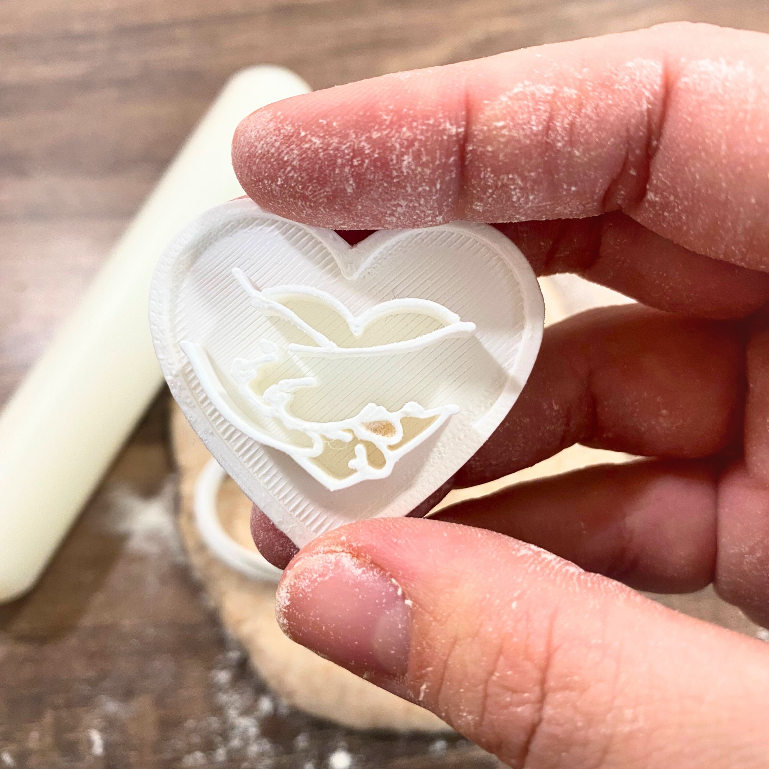 Herz Ausstechform mit Stempel Hand & Pfote – 3D Druck Hundekeks Ausstecher – Hundeliebe Motiv – Bild 10