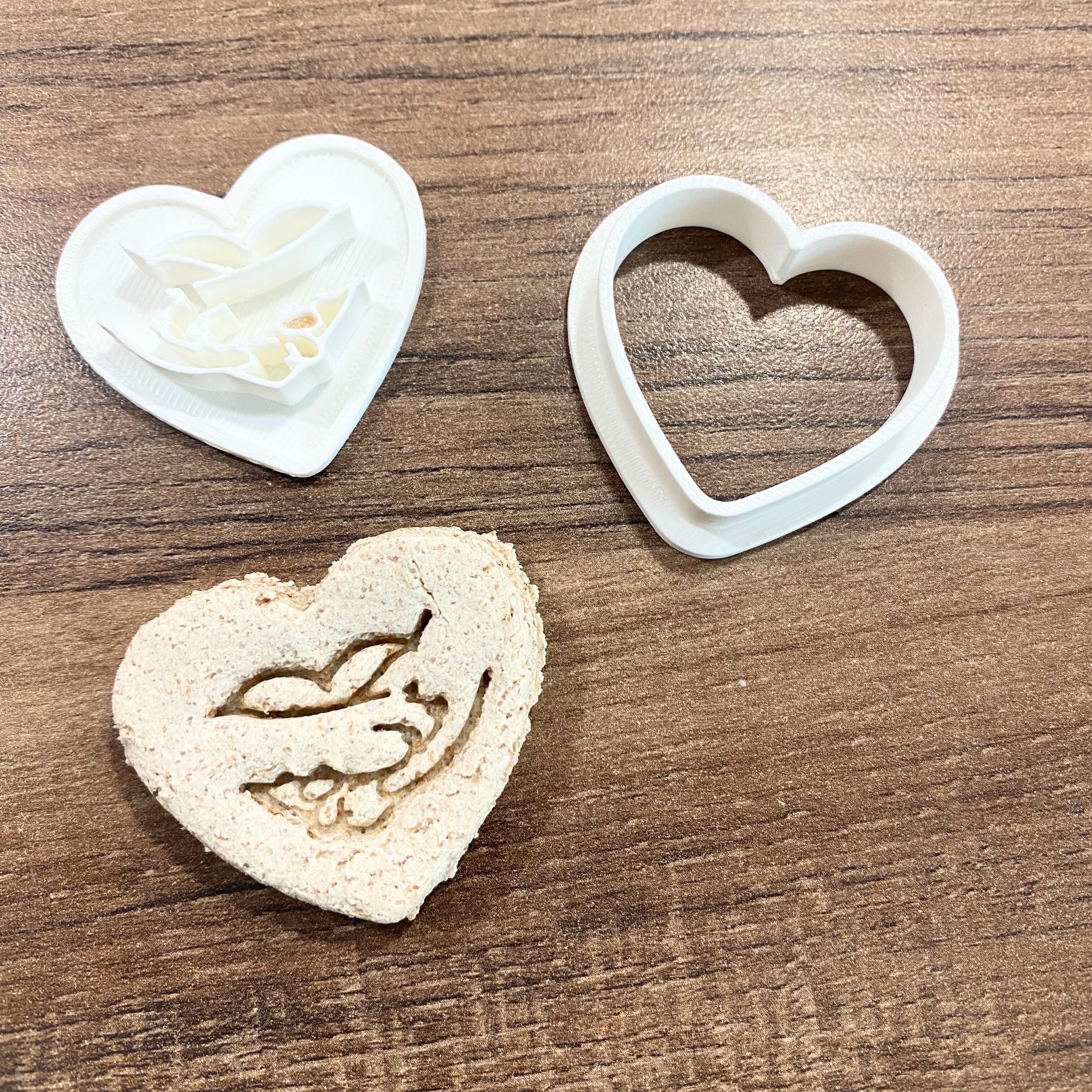 Herz Ausstechform mit Stempel Hand & Pfote – 3D Druck Hundekeks Ausstecher – Hundeliebe Motiv – Bild 7