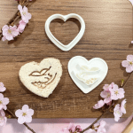 Herz Ausstechform mit Stempel Hand & Pfote – 3D Druck Hundekeks Ausstecher – Hundeliebe Motiv