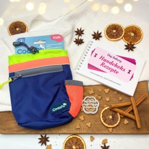 Dog Bakery Geschenkset – Leckerlibeutel, Pfoten-Ausstecher & Hundekeks-Rezeptbuch (Band 1)