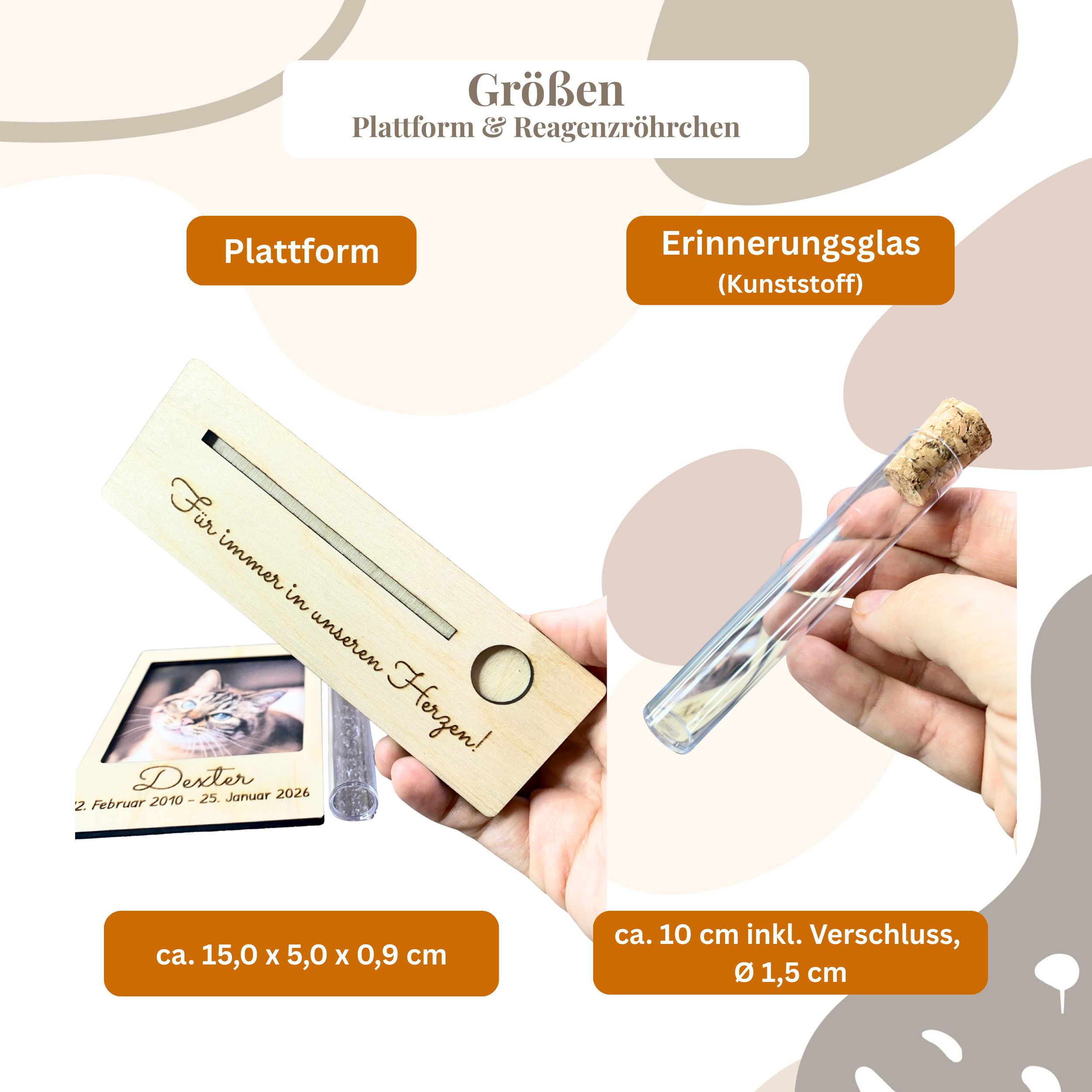 Polaroid Rahmen aus Holz mit Gravur & Erinnerungsglas – Haustier Fell Andenken für Hund & Katze (personalisiert) – Bild 8