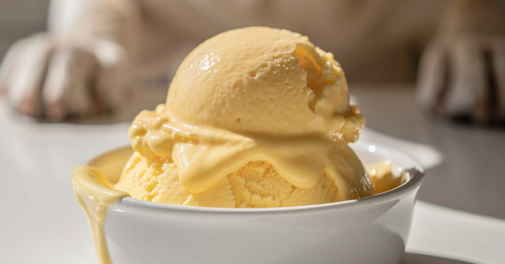 Hundeeis mit Mango & Buttermilch selber machen | Rezept für Hunde