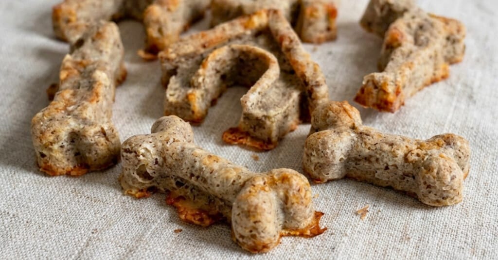 Backmatten Hundekekse mit Käse, Banane und Haferflocken