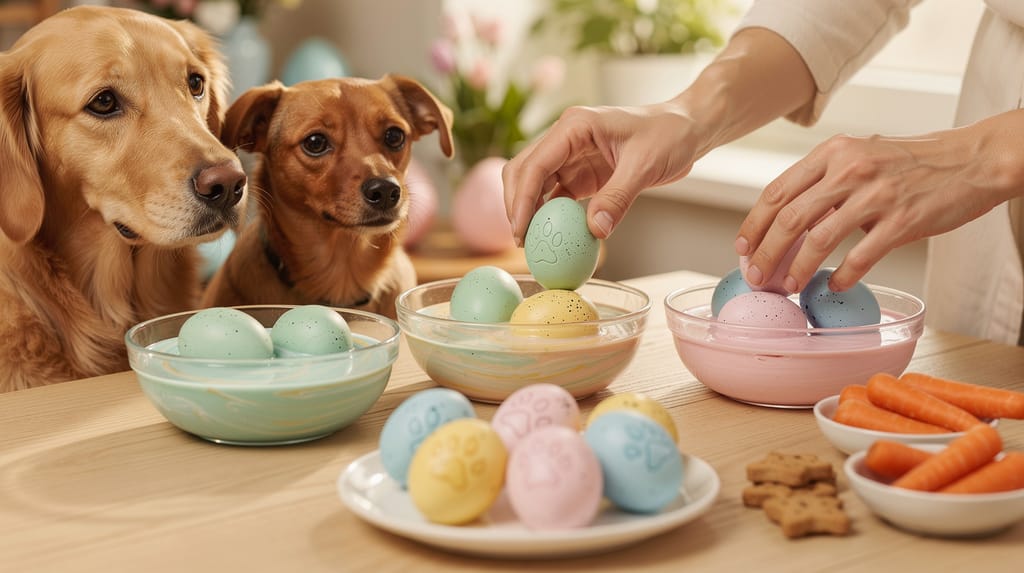 Ostereier färben für Hunde – natürlich, hundetauglich und ohne künstliche Eierfarben