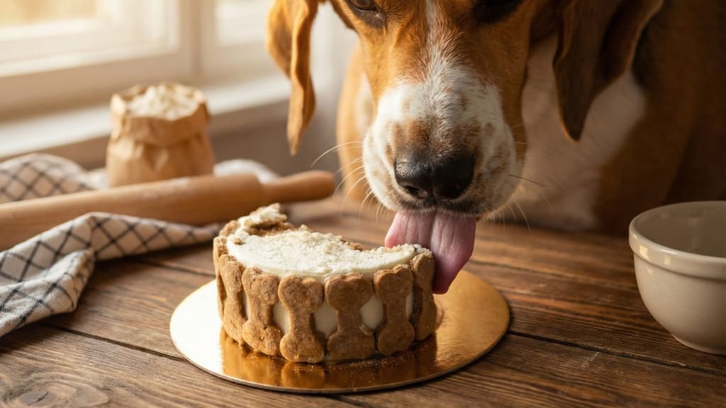 Hundetorte mit Hackfleisch und Frischkäse