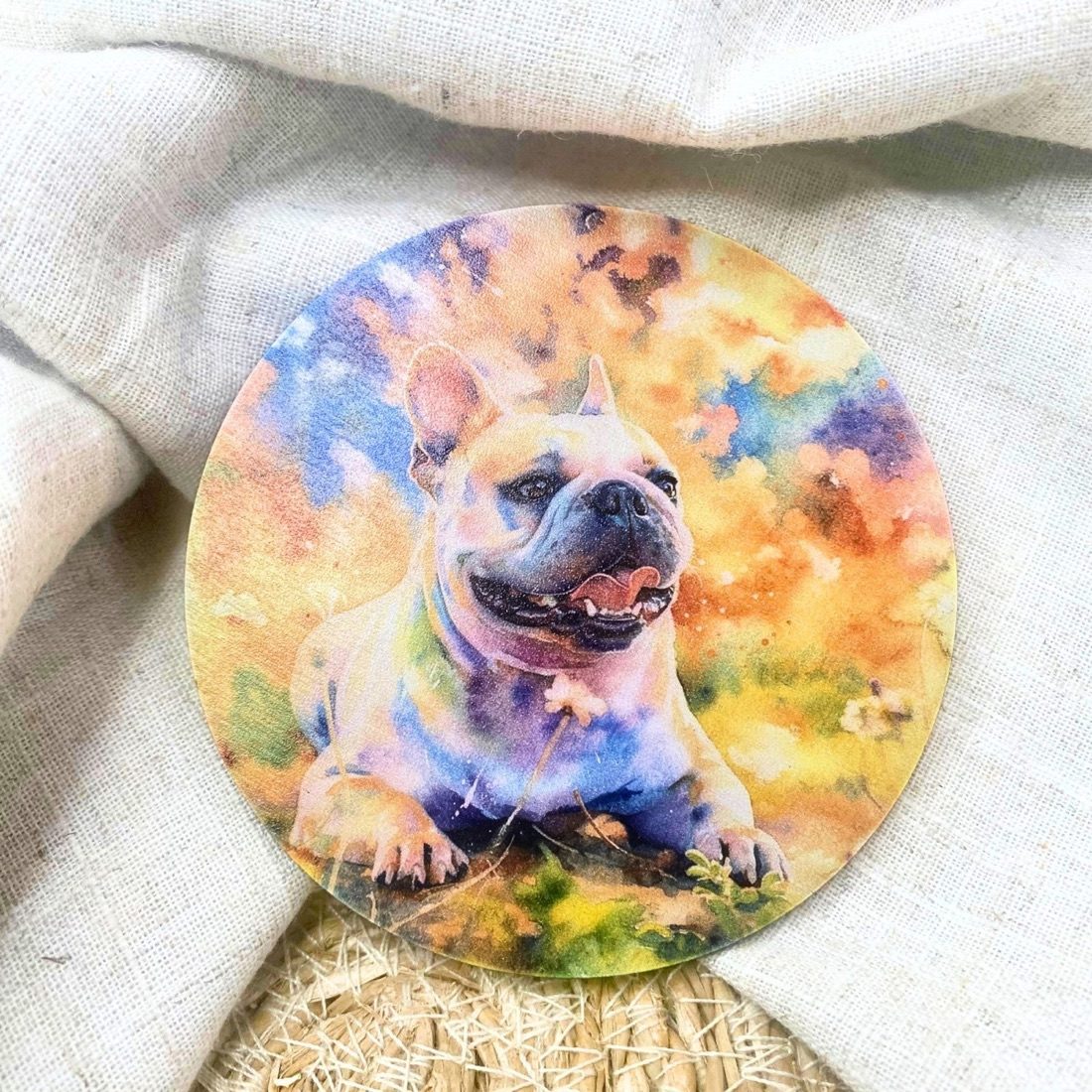 Hundeportrait im Aquarellstil