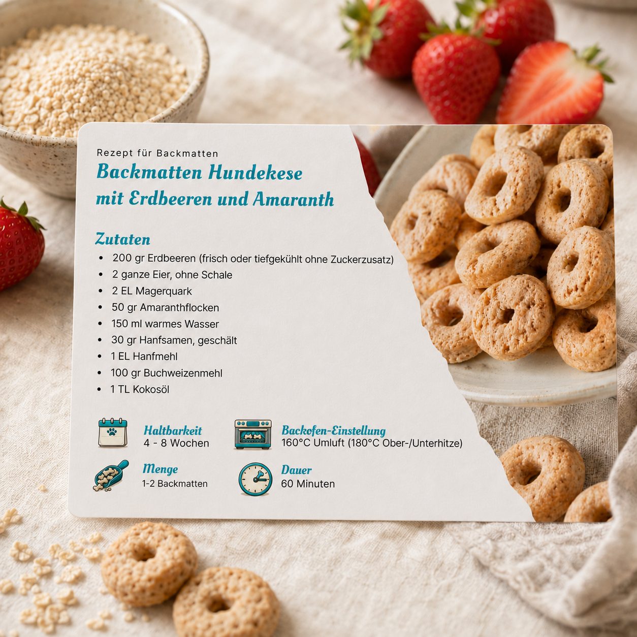 Backmatten Hundekeks Rezeptkarten