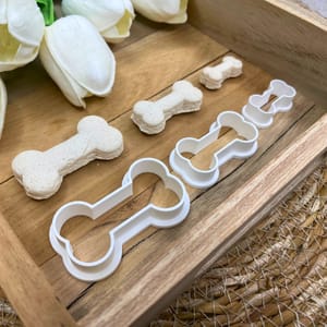 Hundeknochen Ausstecher Set für Hundekekse | 3 Größen | Lebensmittelecht | Keksausstecher für selbstgemachte Hundeleckerlis | Backzubehör Hund