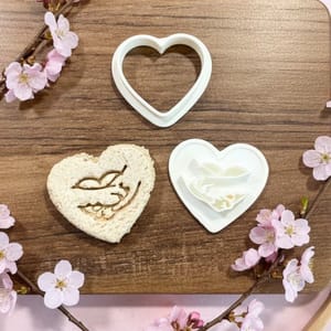 Herz Ausstechform mit Stempel Hand & Pfote – 3D Druck Hundekeks Ausstecher – Hundeliebe Motiv