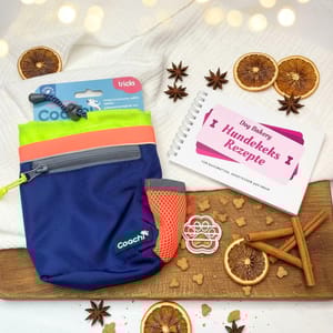 Geschenkset für Hundebesitzer - Leckerlibeutel, Ausstecher & Rezeptbuch