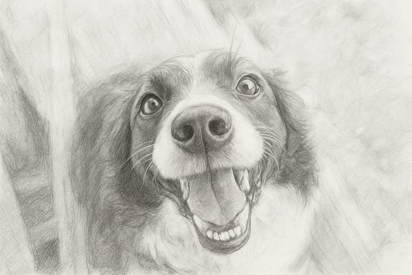 Dein Hund als Stift Zeichnung Kunstwerk [Digital]