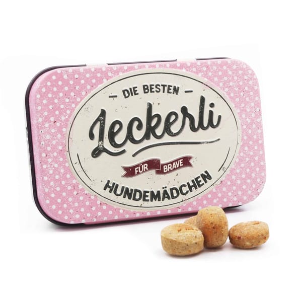 Bundle: PfotenSchild Leckerlidose "Die besten Leckerli für brave Hundemädchen & Hundejungs" – Bild 3