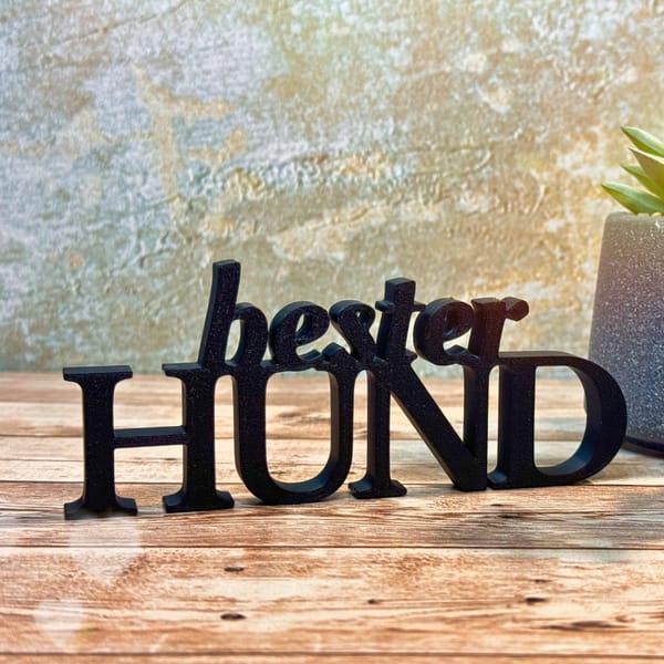 Bester Hund Deko-Schriftzug, Perfekte Wanddekoration für jeden Hundeliebhaber, Geschenke & Wohnaccessoires, Wohnzimmer Deko