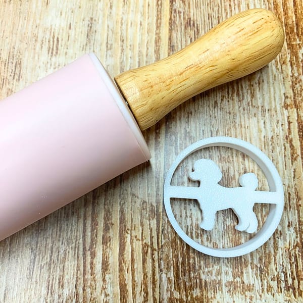 Runder Keksausstecher *verschiedene Hunderassen* | 3D-gedruckter Ausstecher für Hundeleckerlis | 40mm | Lebensmittelechtes PLA – Bild 3