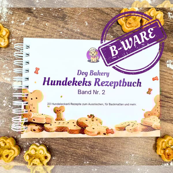 B-Ware - Hundekeks Rezeptbuch - Band Nr. 2 - 20 Hundekeks Rezepte für Backmatten, zum Ausstechen und mehr