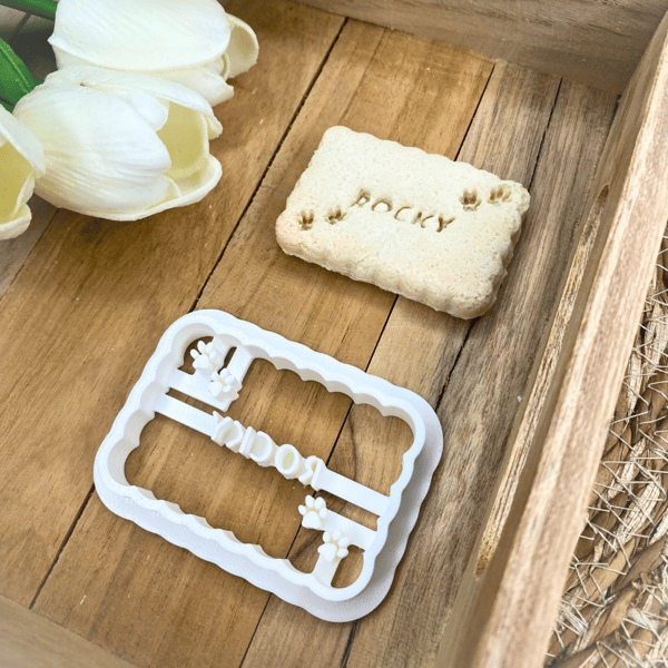 Personalisierbare Ausstechformen mit Pfoten / 3D gedruckter Ausstecher  / Keksausstecher mit Text und Motiv – Bild 4