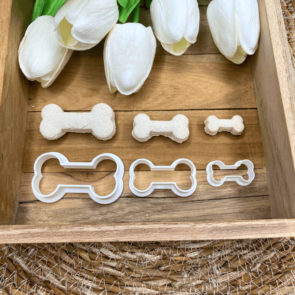 Hundeknochen Ausstecher Set für Hundekekse | 3 Größen | Lebensmittelecht | Keksausstecher für selbstgemachte Hundeleckerlis | Backzubehör Hund – Bild 2
