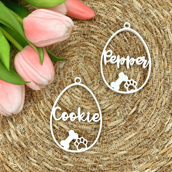 Personalisierbares 3D Osterei für Tierliebhaber | Hunde Osterdeko | Osterei-Anhänger mit Wunschname | Ostergeschenk für Hundebesitzer – Bild 5