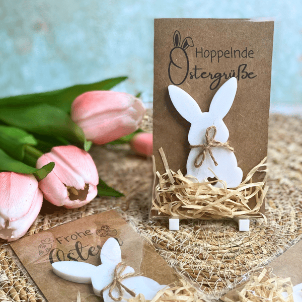 Ostergeschenk | Osterhase | Kleinigkeit zu Ostern | Mitbringsel | Glücksbringer | Osterkarte | Frohe Ostern | Hasenpost | Ostergrüße – Bild 3