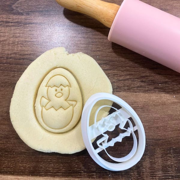 Oster-Ausstechform "Ei mit Küken" für Hundekekse & mehr - 3D-gedruckt – Bild 2