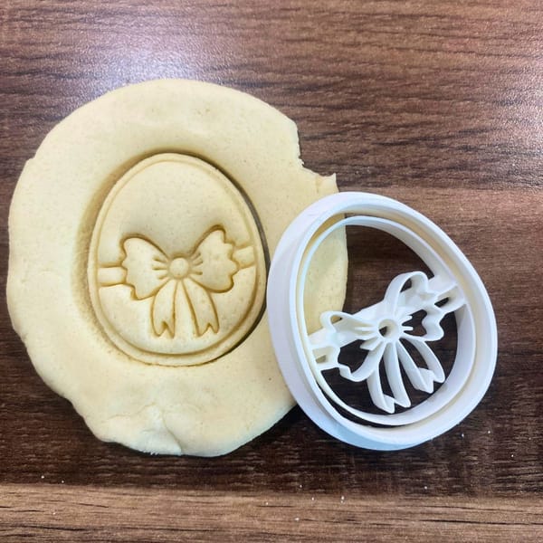 Oster-Ausstechform "Ei mit Schleife" für Hundekekse - 3D-gedruckt – Bild 3