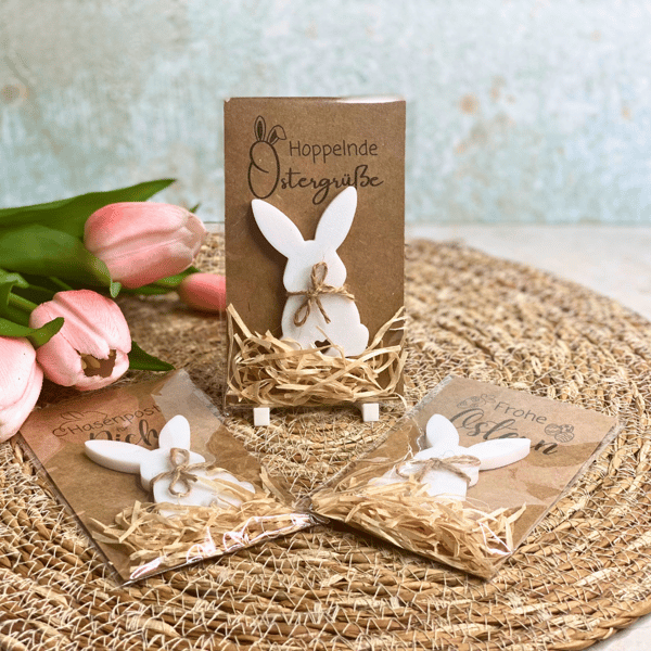 Ostergeschenk | Osterhase | Kleinigkeit zu Ostern | Mitbringsel | Glücksbringer | Osterkarte | Frohe Ostern | Hasenpost | Ostergrüße – Bild 4