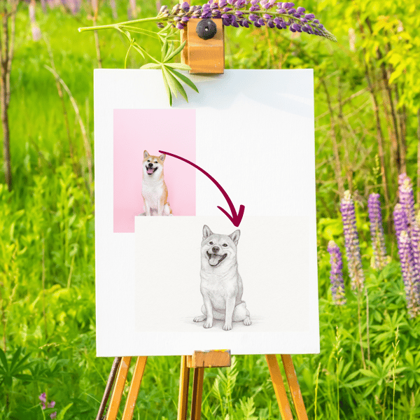 Dein Hund als Stift Zeichnung Kunstwerk [Digital] – Bild 3