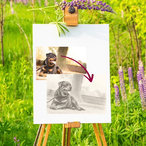 Dein Hund als Stift Zeichnung Kunstwerk [Digital] – Bild 5