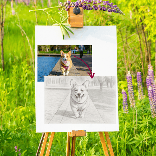 Dein Hund als Stift Zeichnung Kunstwerk [Digital] – Bild 8