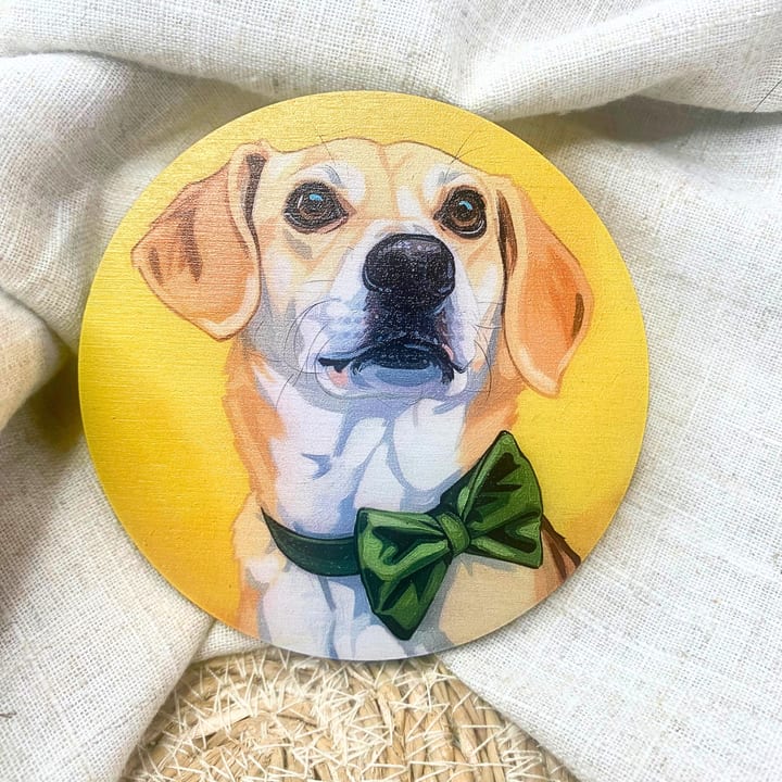 Hundeportrait im Stil Acryl