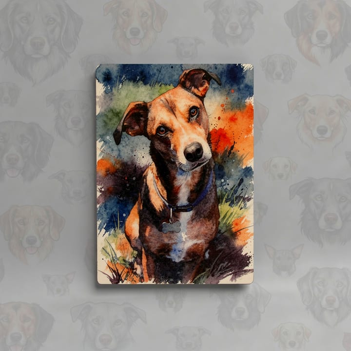 Hundeportrait im Stil Aquarell