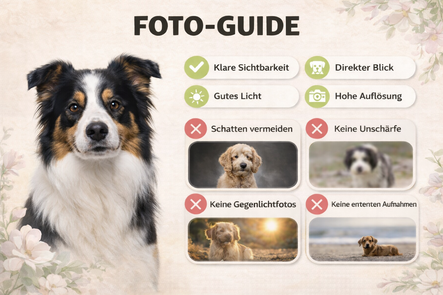 Visuelle Anleitung: so sieht das perfekte Foto aus
